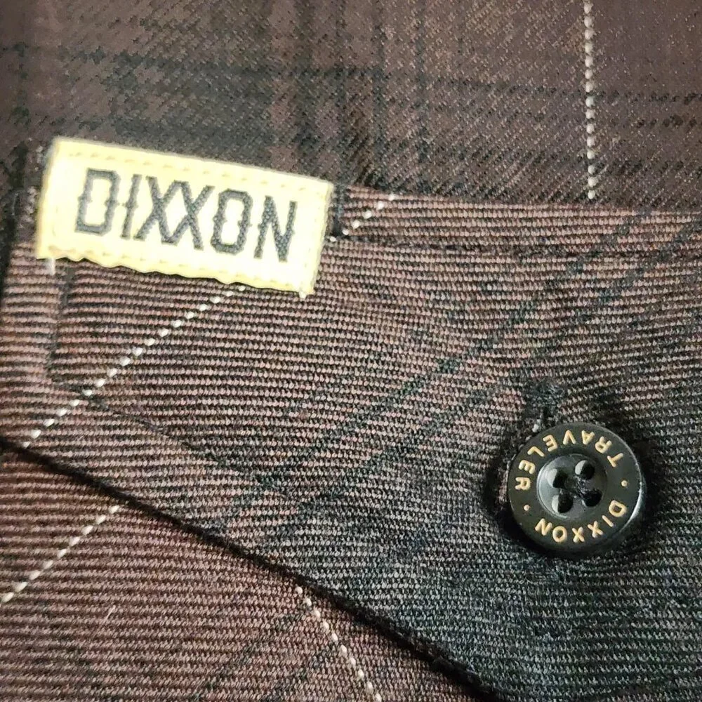 Dixxon Flannel Company Shirt Mens XL Brown Black The Traveler Plaid Button Front - Picture 3 of 10